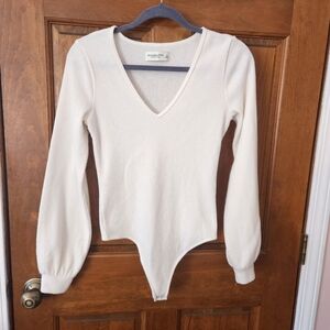 Abercrombie and Fitch cream bodysuit